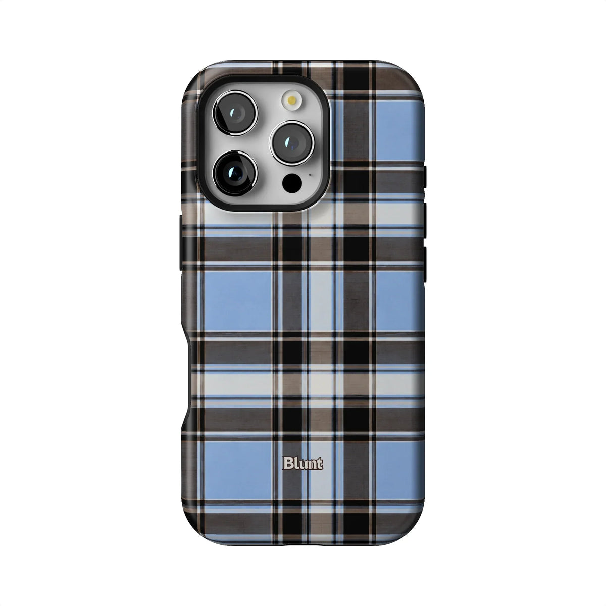 Plaid Timber Blue iPhone Case
