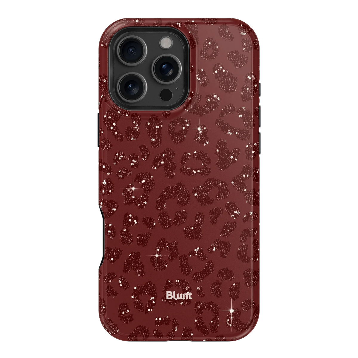 Burgundy Cheetah Print iPhone Case