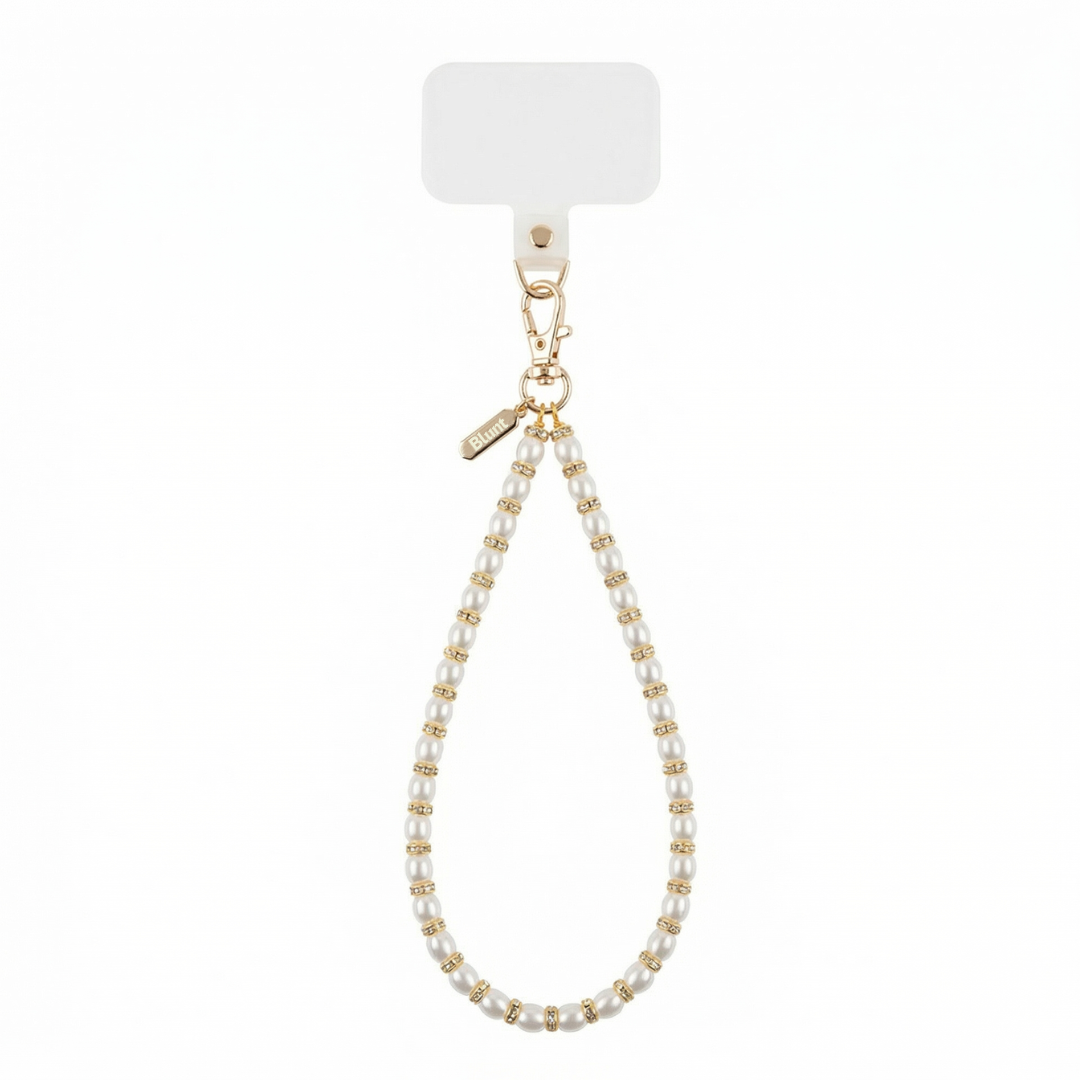 Golden Pearl Phone Charm