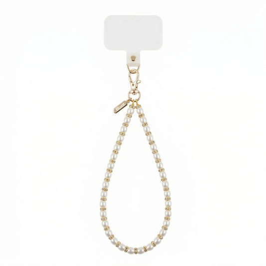 Golden Pearl Phone Charm