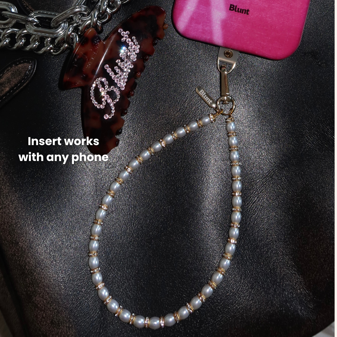 Golden Pearl Phone Charm