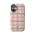 Peachy Plaid iPhone Case