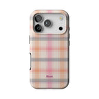 Peachy Plaid iPhone Case