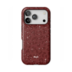 Burgundy Cheetah Print iPhone Case