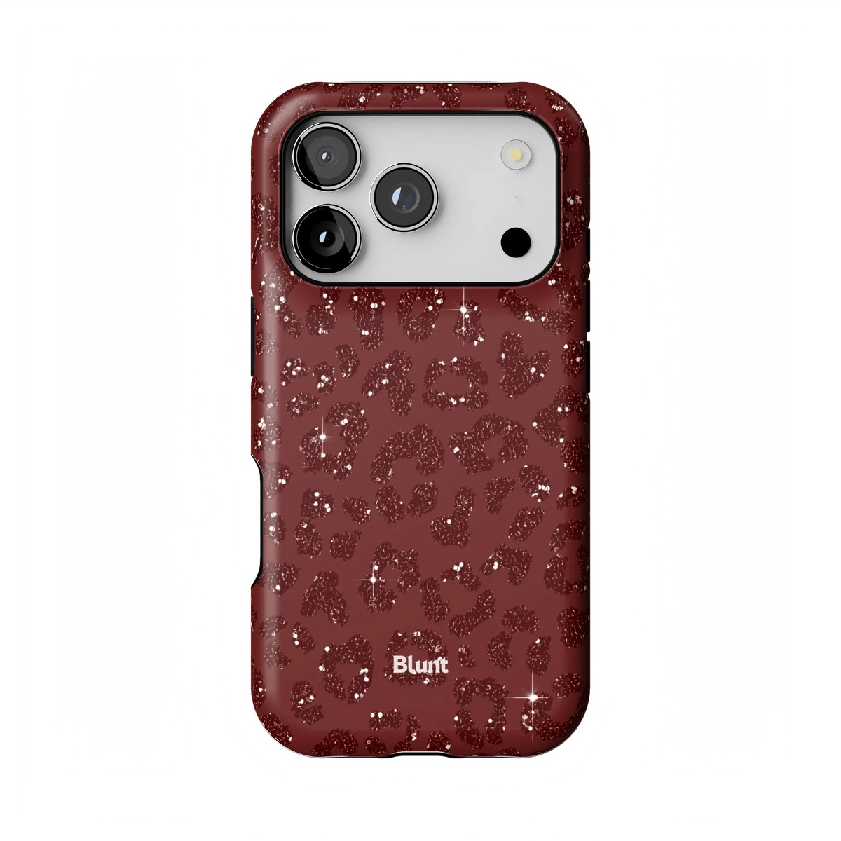 Burgundy Cheetah Print iPhone Case