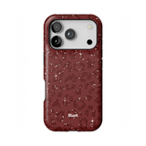 Burgundy Cheetah Print iPhone Case