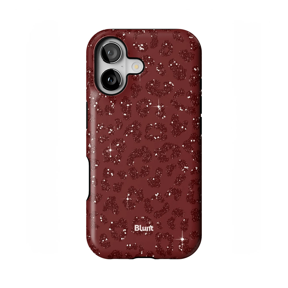 Burgundy Cheetah Print iPhone Case