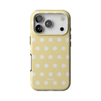 Butter Cream Polka iPhone Case