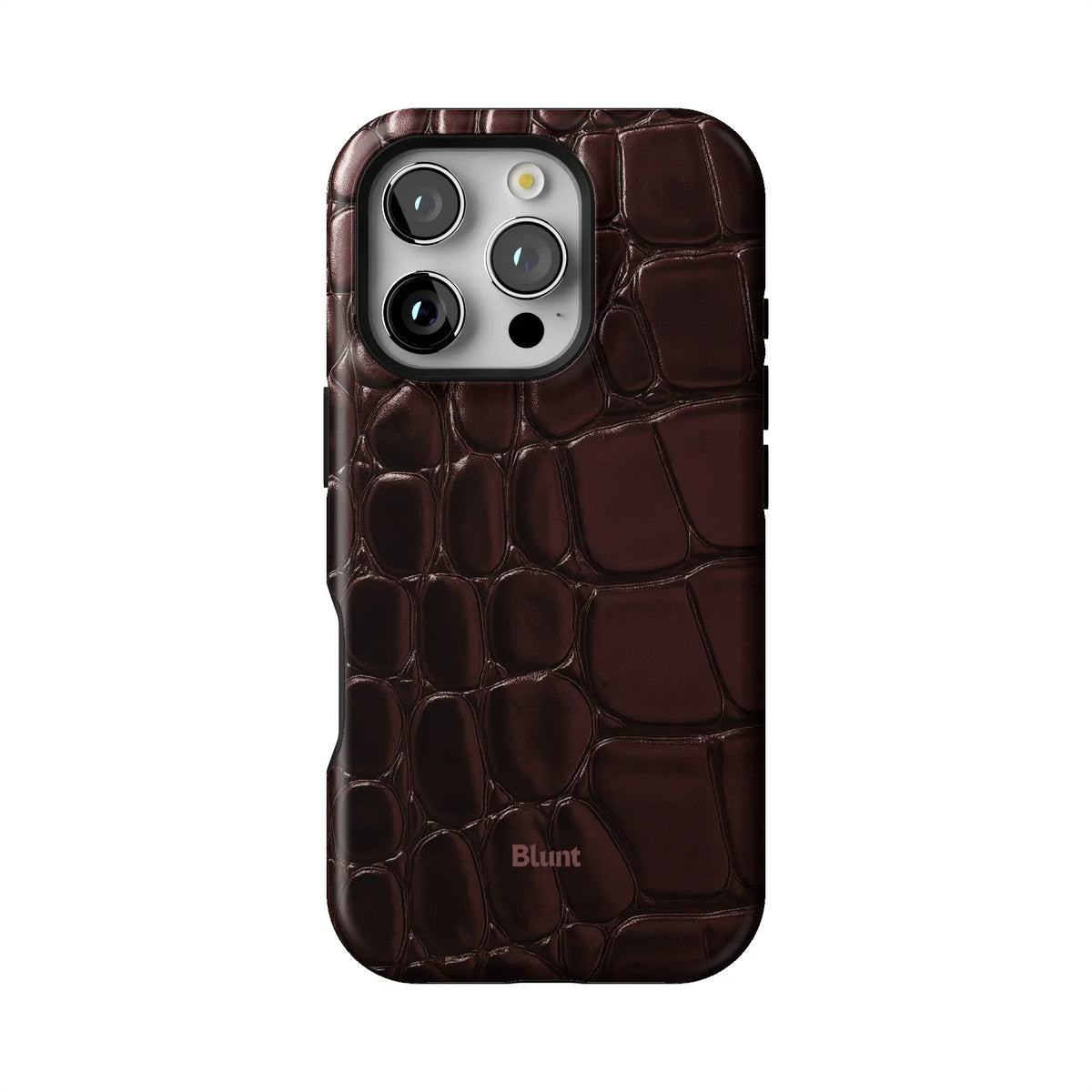 Oxblood Croc iPhone Case