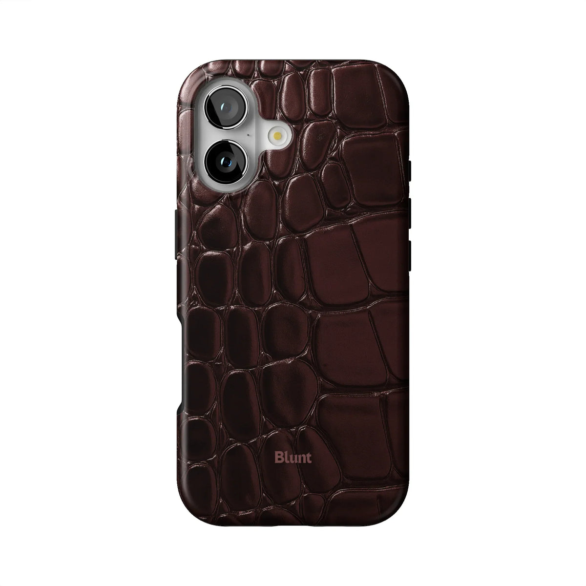 Oxblood Croc iPhone Case