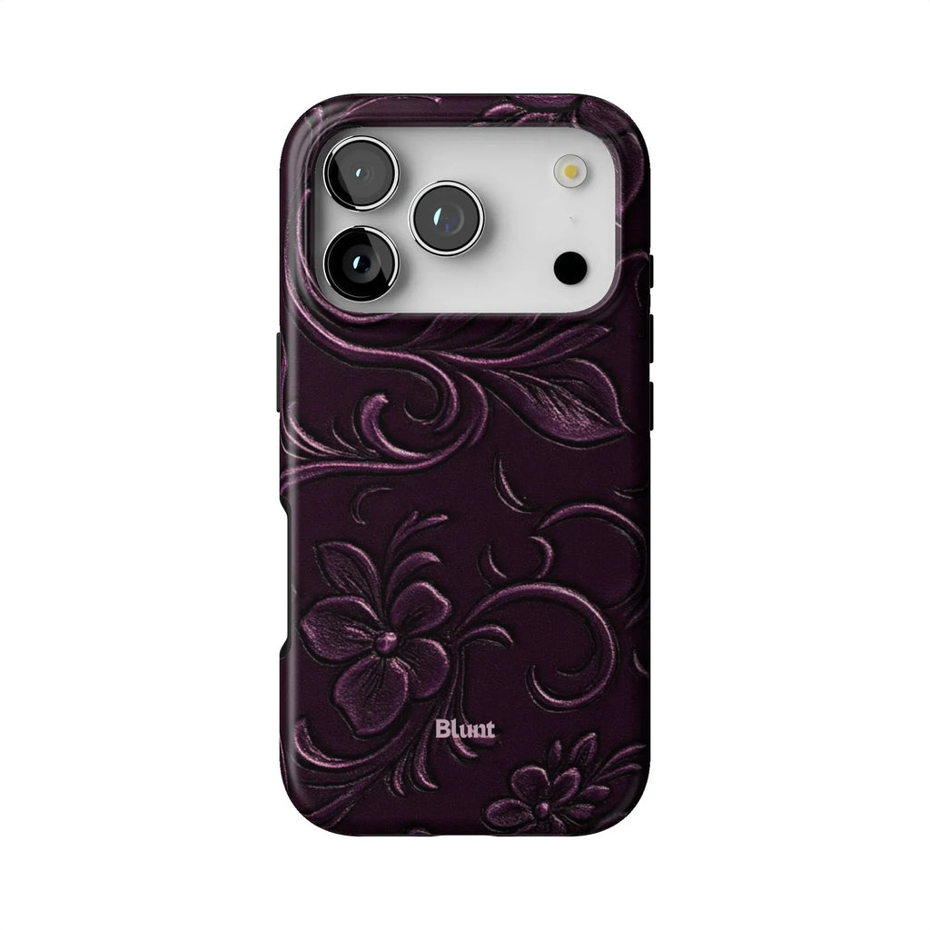 Plum Leather iPhone Case