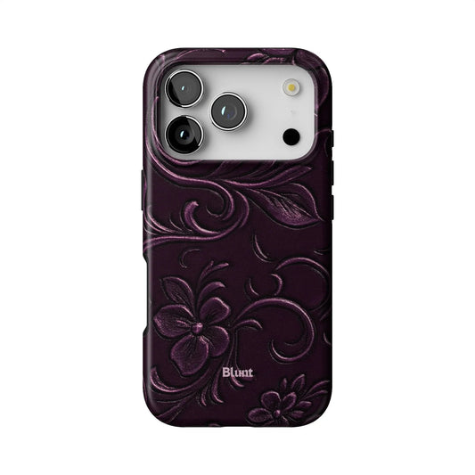 Plum Leather iPhone Case